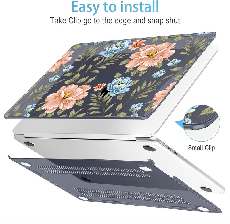 Mektron Designed for 2025/2024/2023 MacBook Air 15 INCH M4 A3241 /M3 A3114 /M2 A2941 Case, Printed Plastic Hard Shell Cover with 15.3" Liquid Retina Display Touch ID, Flower C400 - Image 5